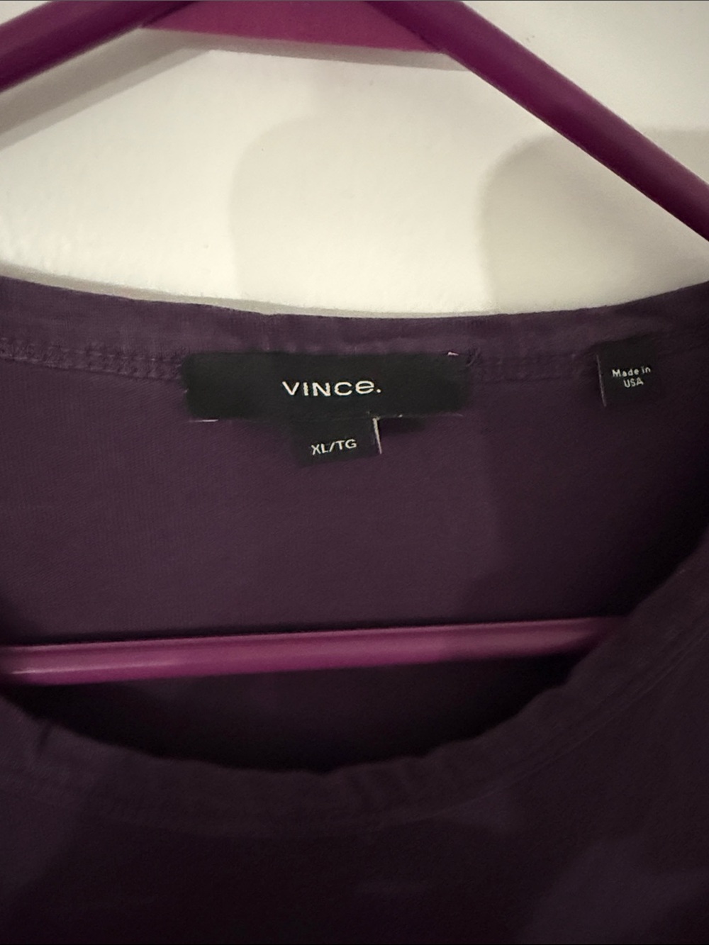 Men's Vince Garement Dye Short Sleeve Crew Tee - Plum - Picture 2 of 3
